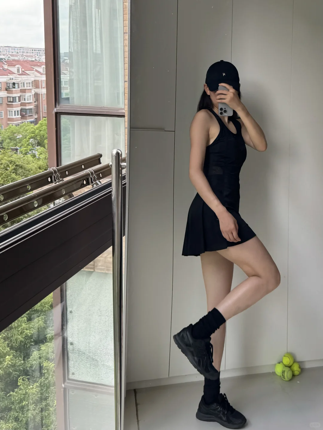 ⚫️⚫️All Black⚫️⚫️球场回头率超高的网球裙