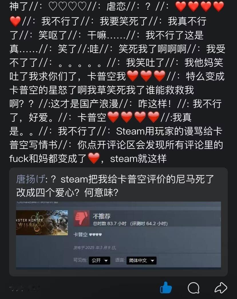 Steam用玩家的谩骂给卡普空写情书 