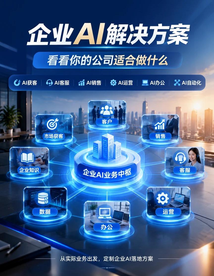 企业AI智能体，到底可以做什么？
如果把AI真正放进企业业务，可以按照不同岗位设