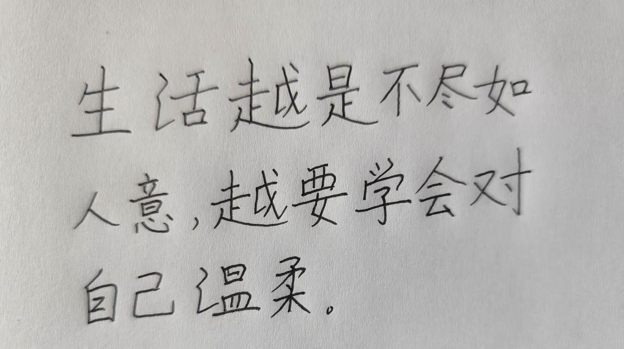 每日一句。生活越是不尽如人意手写文字 每日分享 手写练字生活