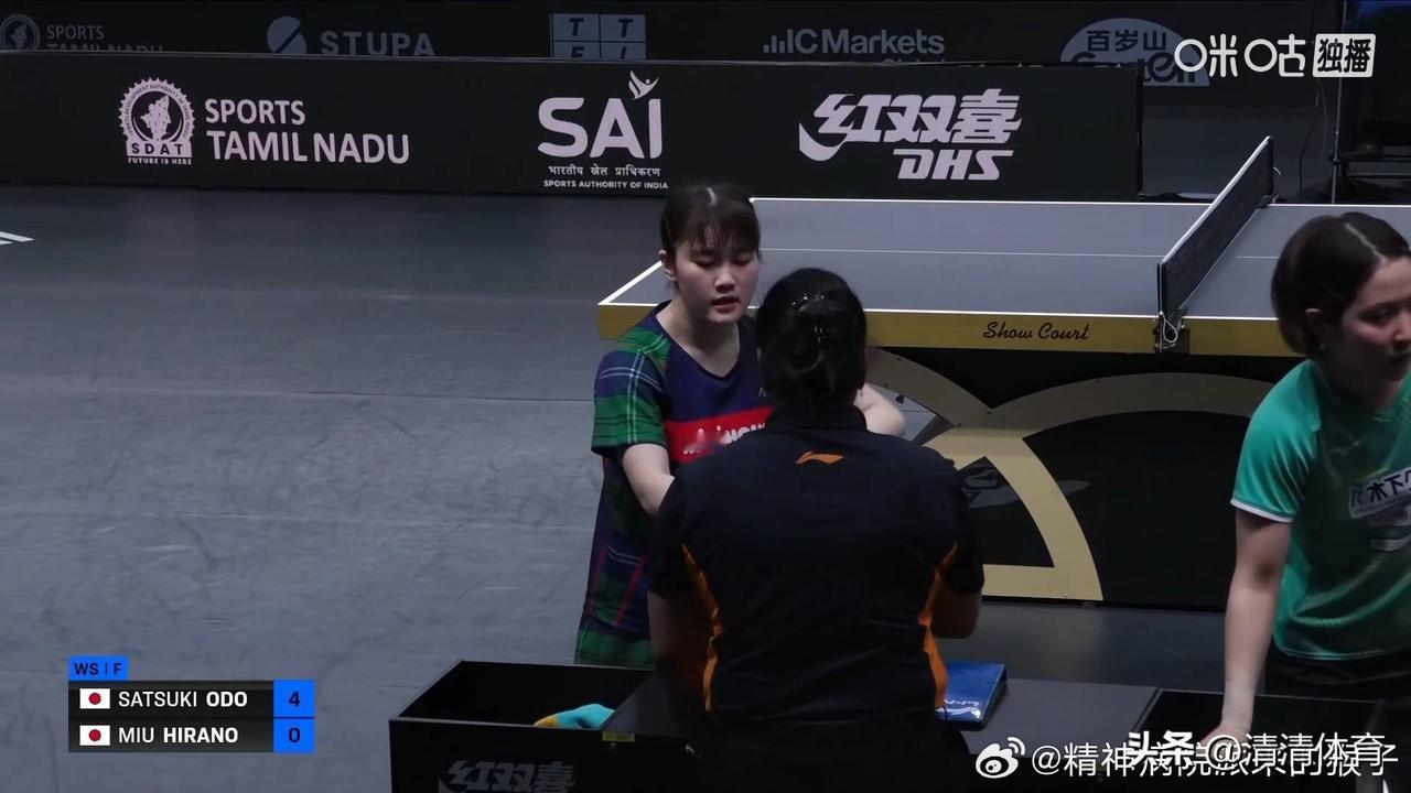 WTT金奈球星挑战赛女单决赛，大藤沙月4-0横扫平野美宇夺冠。
决赛前平野美宇一