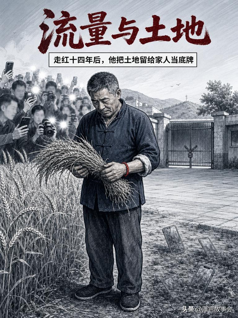走红十四年后，他把土地留给家人当底牌

他家大门钉了一排钢钉，防的却从来不是