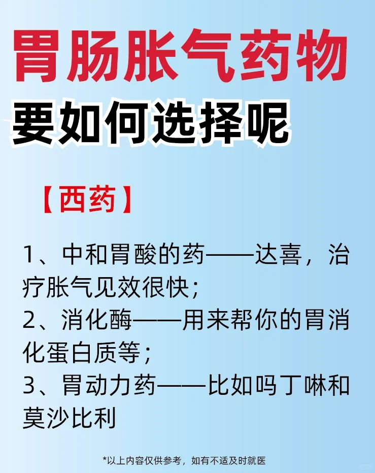 胃肠胀气药物👉西医VS中医VS调理方