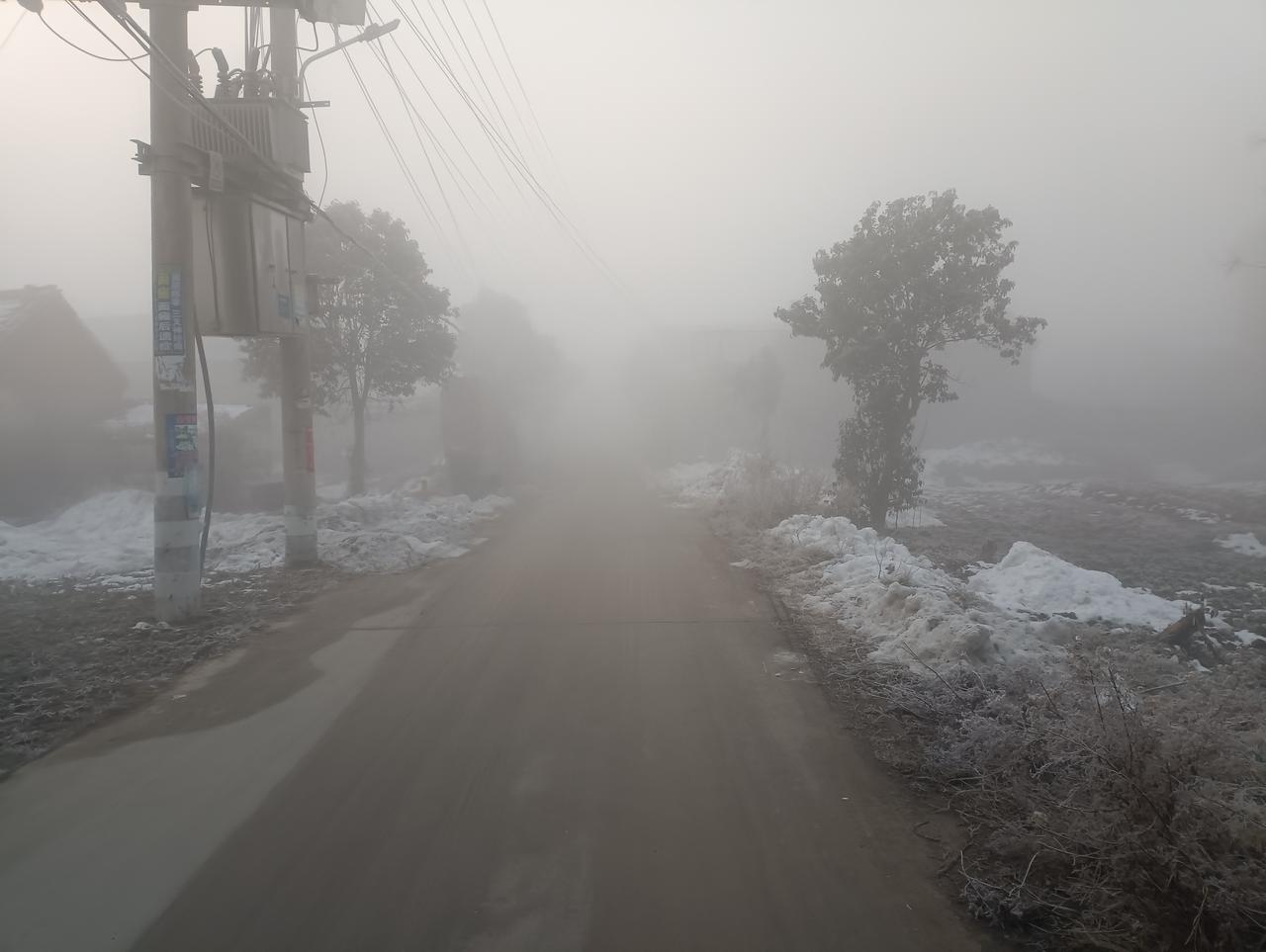 河南豫东，🌫好大啊。
  今天上午，河南豫东，雾好大啊。
  能见度不足50米