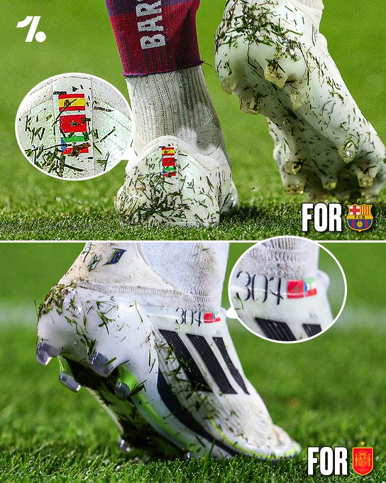 无论什么场合，拉明·亚马尔都会展现他的文化传承。🥹🤝当他为巴塞罗那效力时，他