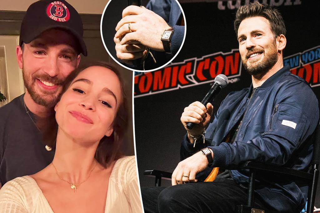 Chris Evans（克里斯·埃文斯）炫耀戒指，在采访中首次证实已经和 Alb