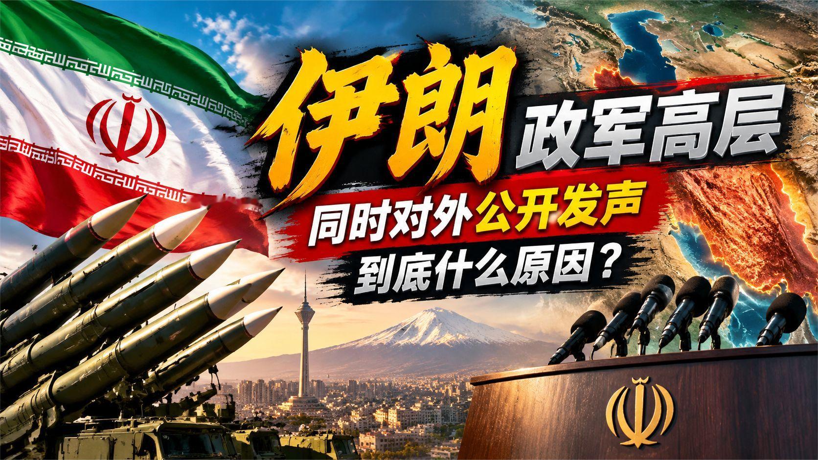 伊朗政军高层，同时对外公开发声，到底什么原因？