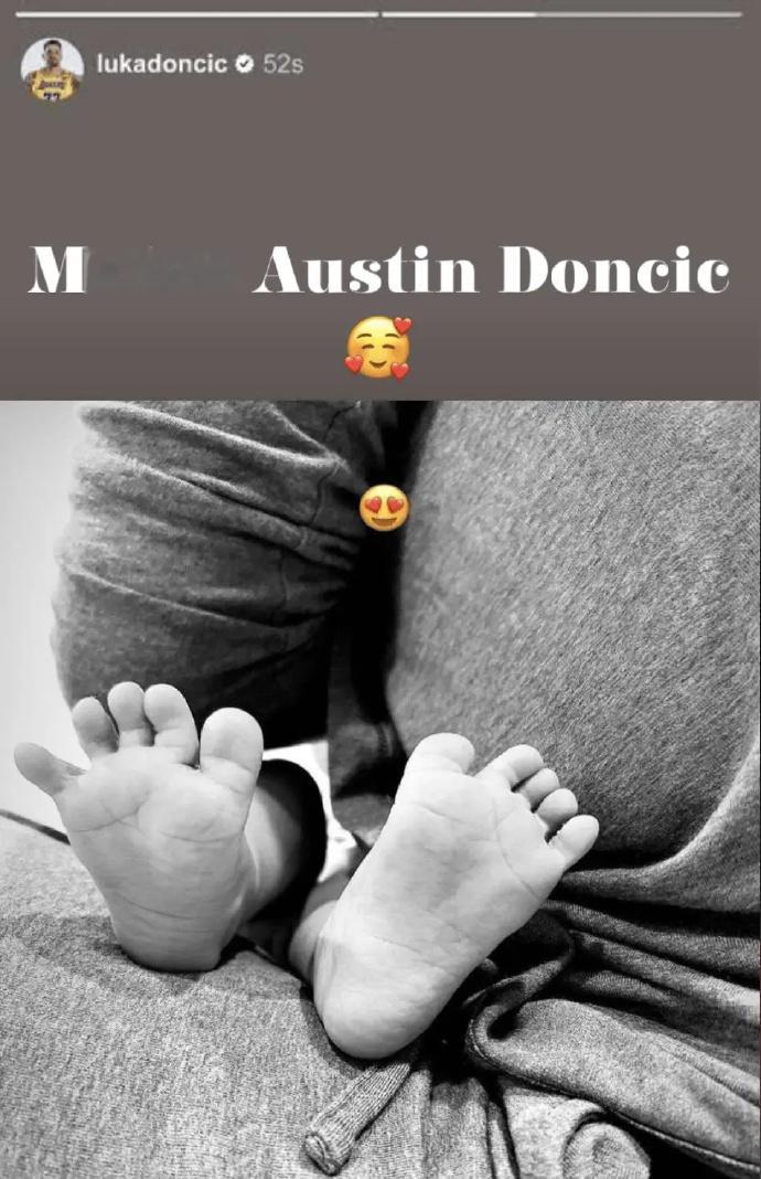 这都不算爱？东契奇给二女儿取名：马特奥·奥斯汀·东契奇然后删了？？？小里内心：我