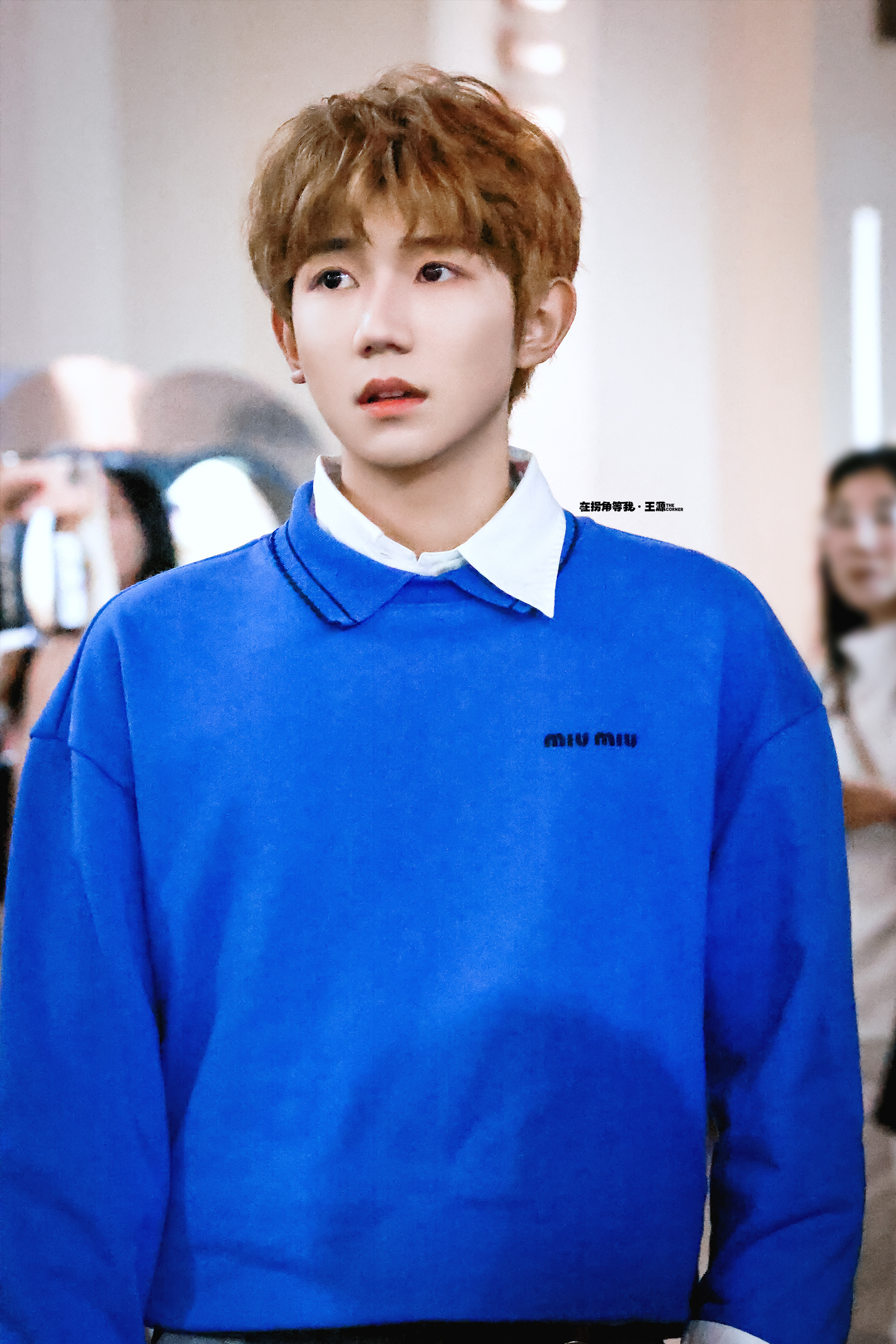 王源王源蓝衣短裤王源miumiu上海活动王源线下皮肤状态  miumiu男孩👦