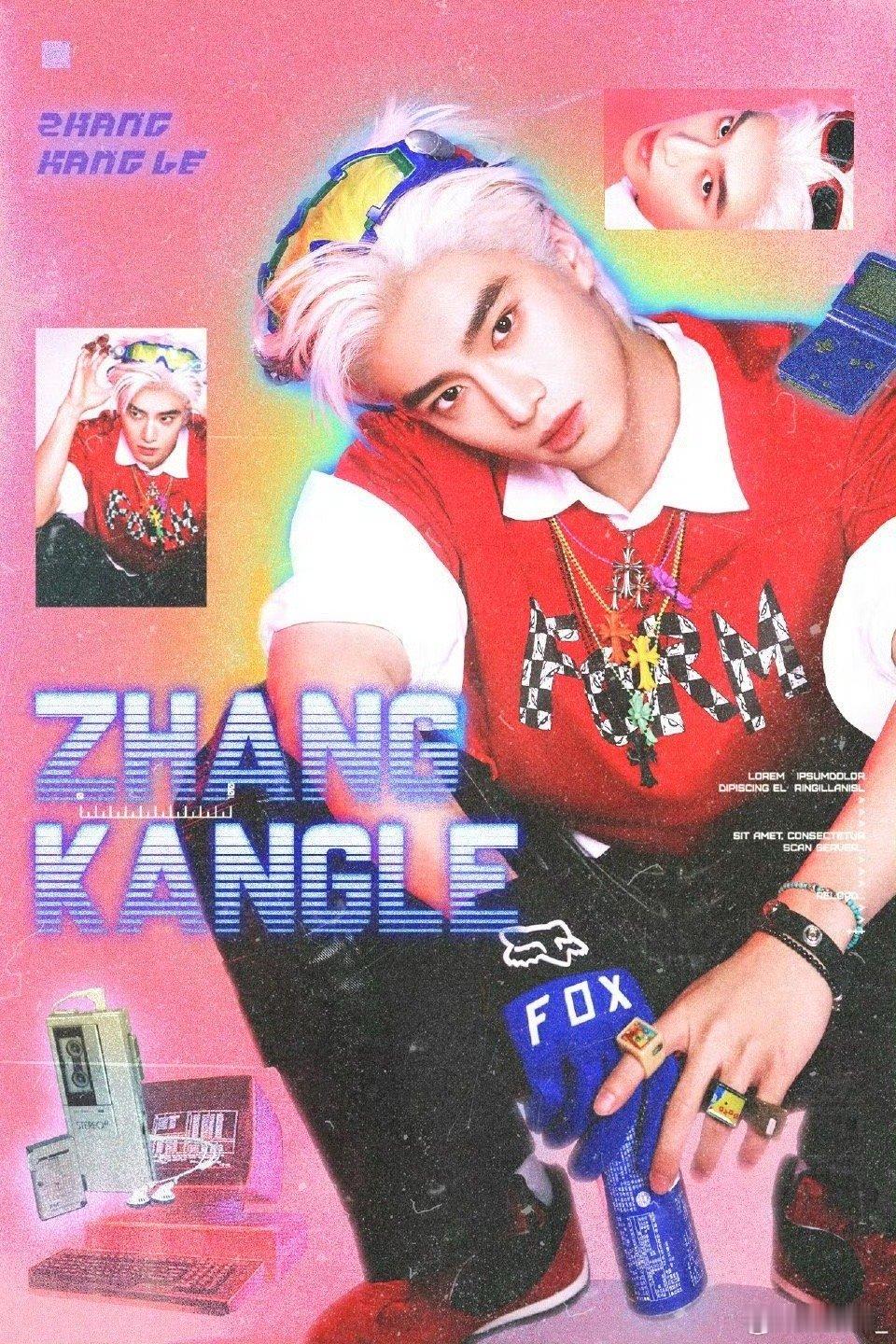 张康乐 纯正千禧味儿 刷到张康乐的千禧写真直接惊了！拼贴画面+像素模糊的柔焦感，