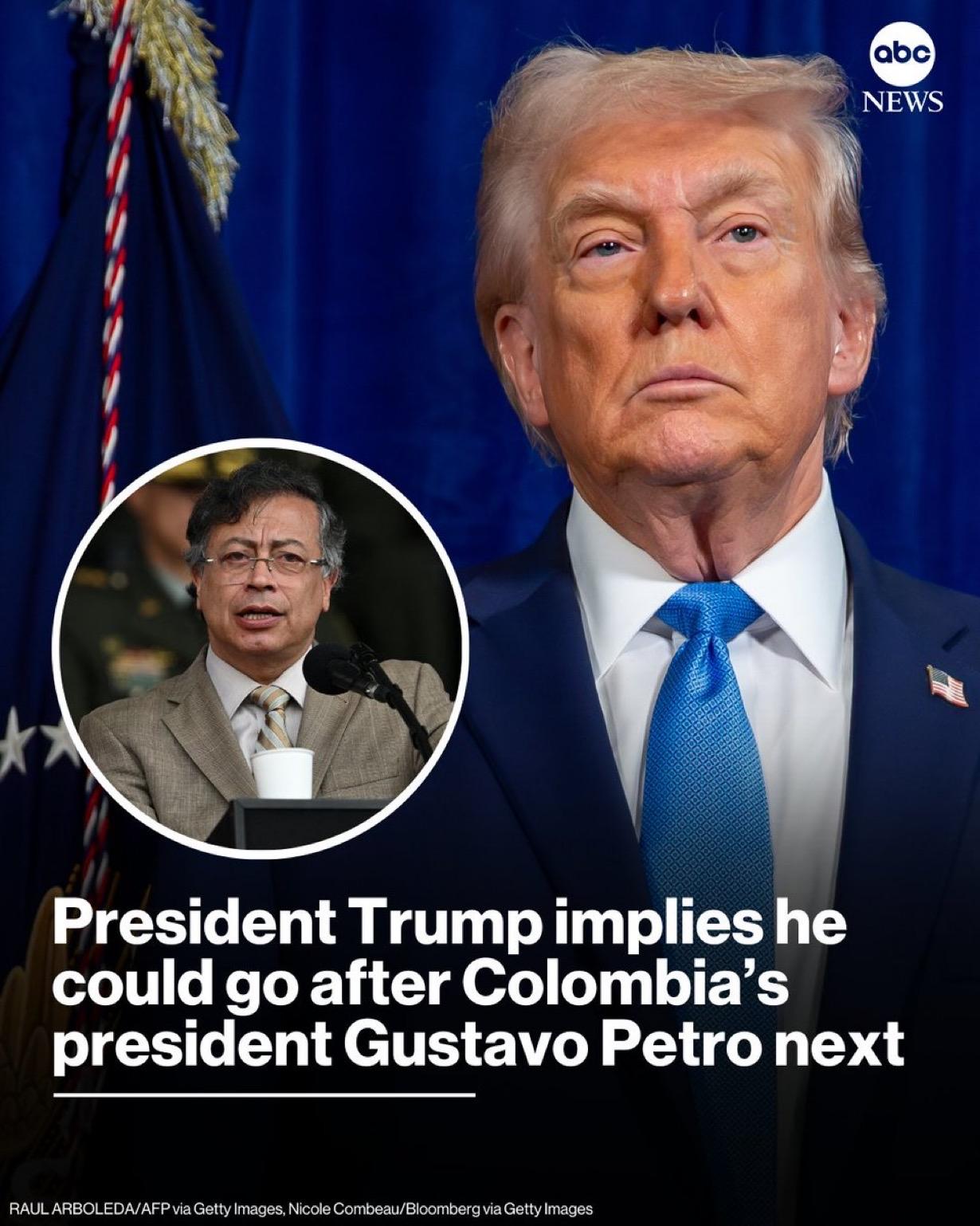 特朗普表示，对委内瑞拉总统尼古拉斯·马杜罗的军事行动应该对世界其他国家起到警示作