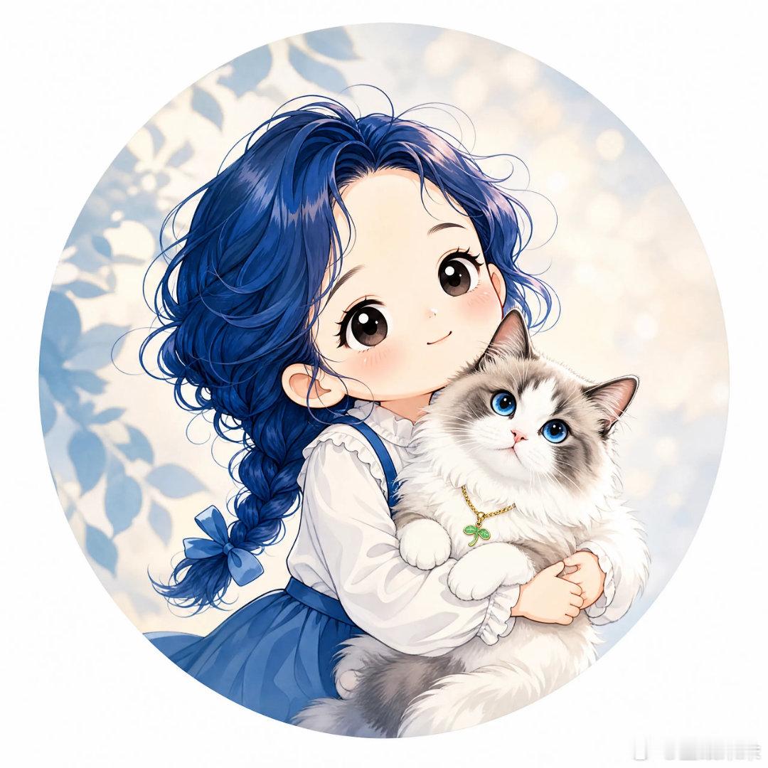 猫咪与女孩～ 呆萌可爱头像 