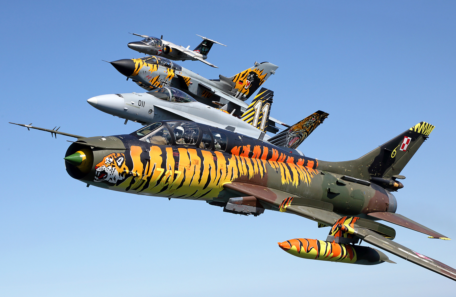 #万蝶# 波兰空军的Su-22UM3K、瑞士空军的F/A-18C、德国空军的“狂