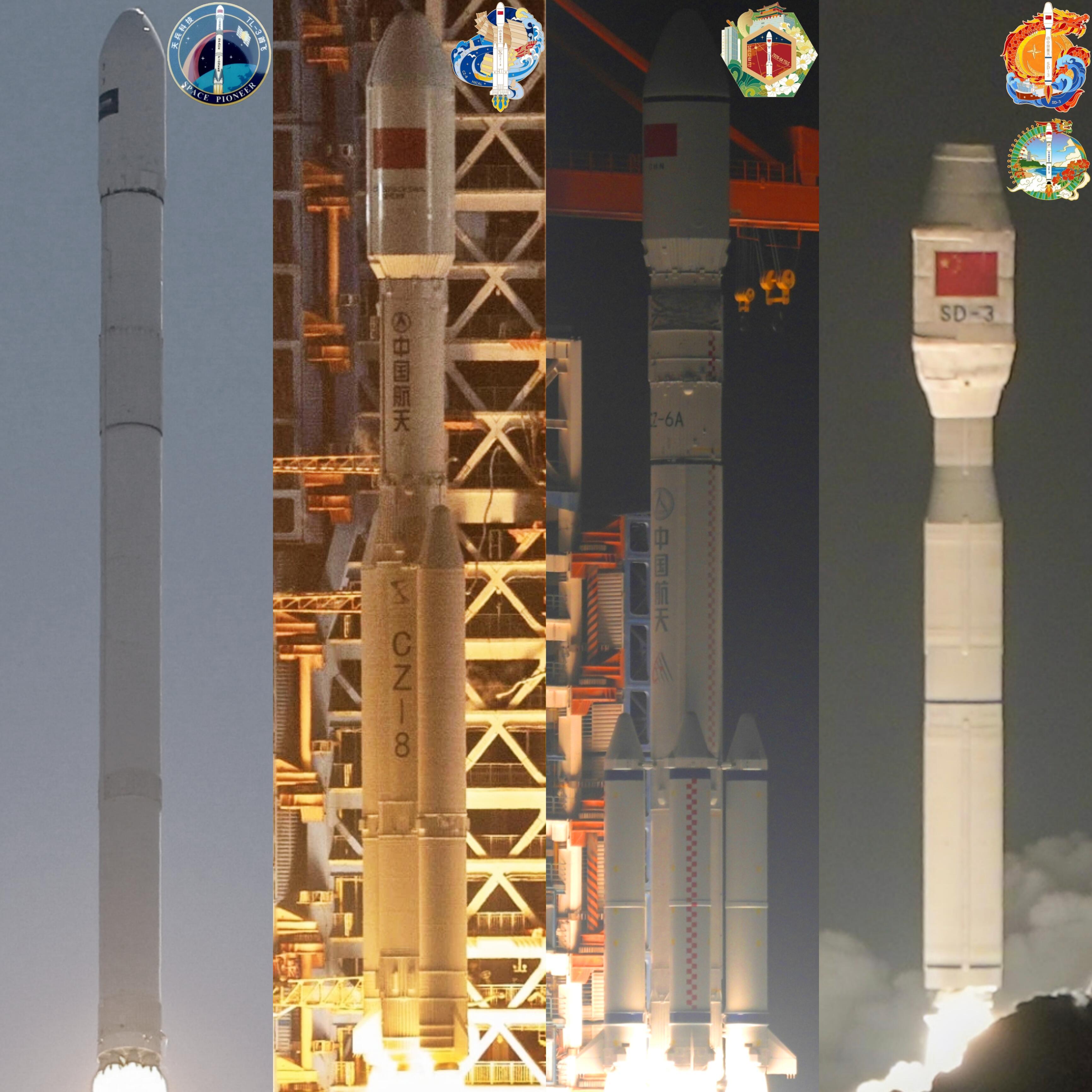 截至今日，中国2026年度四月份共进行了4次航天发射。本年度全年已累计22次，1