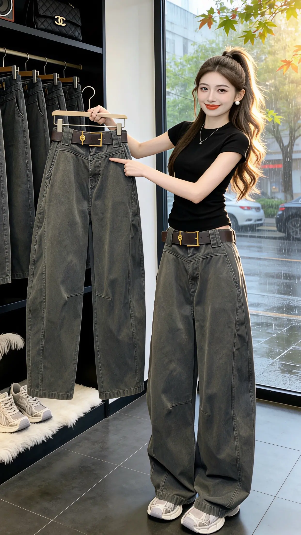 显瘦显高显腿长裤子 梨型身材必入牛仔裤 怎么将牛仔裤穿出高级感 百搭神...