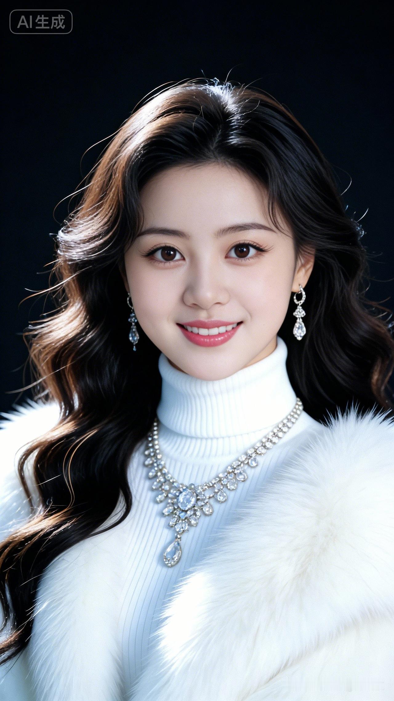 优雅白衣少女，闪耀珠宝配饰，尽显高贵气质！💎✨