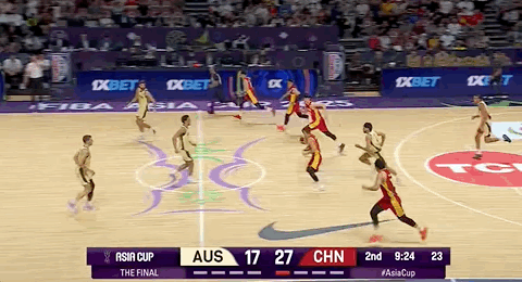中国领先12分，打停澳大利亚！中国男篮vs澳大利亚男篮 ​​​