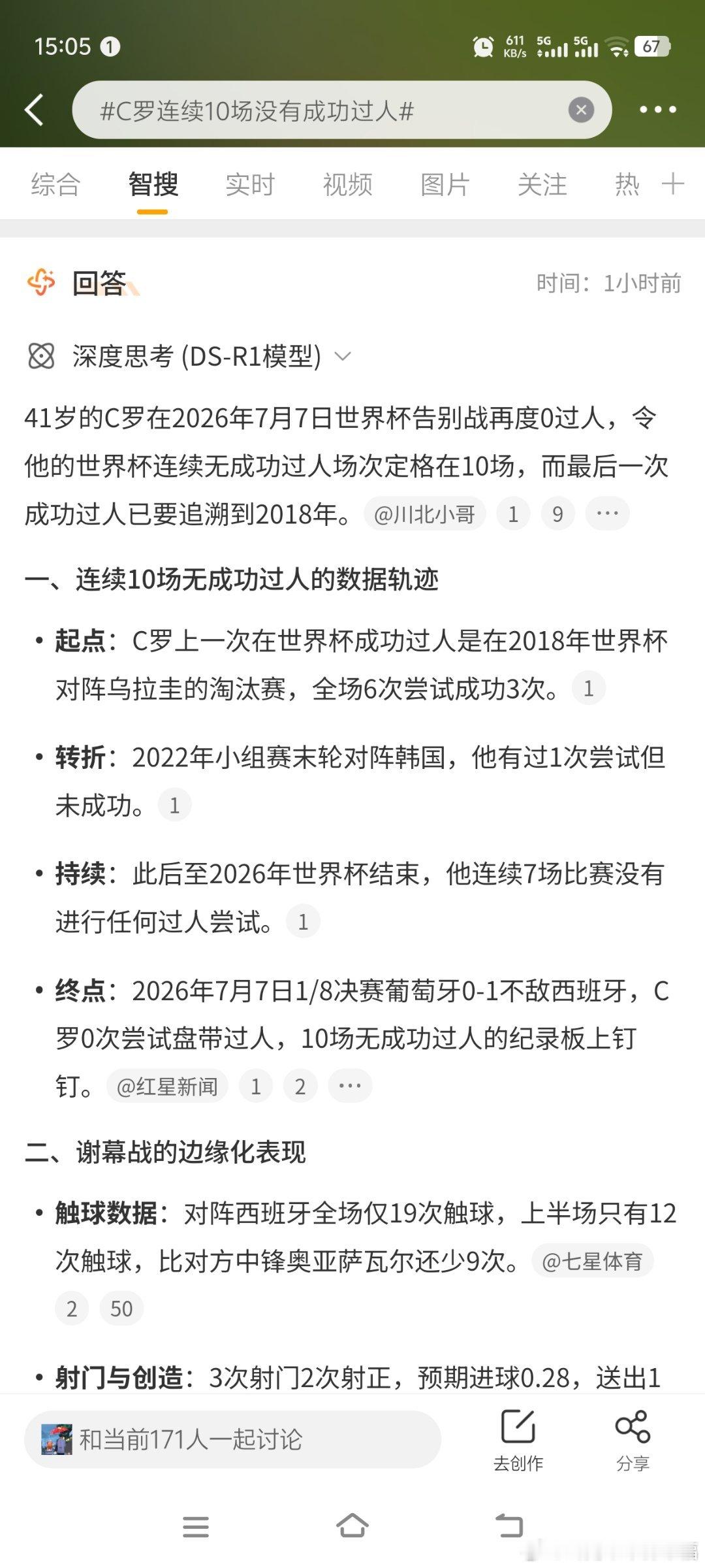 41岁的C罗，世界杯连续10场没有成功过人。很多人盯着这个数据叹气，觉得英雄迟暮