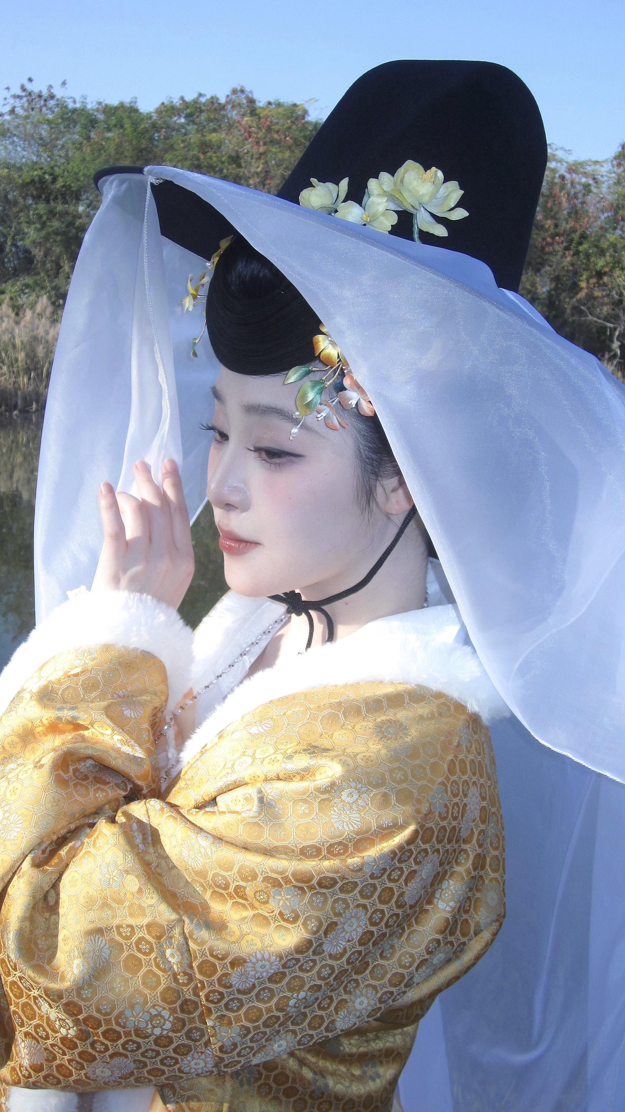 妆造汉服造型唐风发型 汉服妆造 帏帽