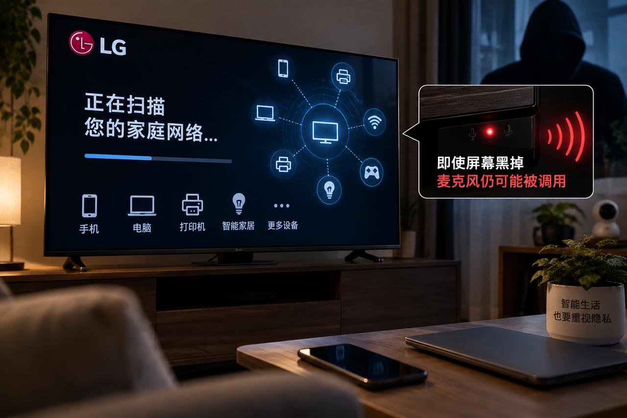 LG智能电视被曝扫描家里设备，安全漏洞还可能把它变成监听器

你家的电视，可能比