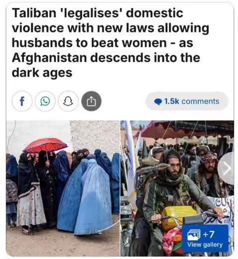 真是“文明典范”！阿富汗这部新法，把双标玩得太“高级”了

必须狠狠表扬一下阿富