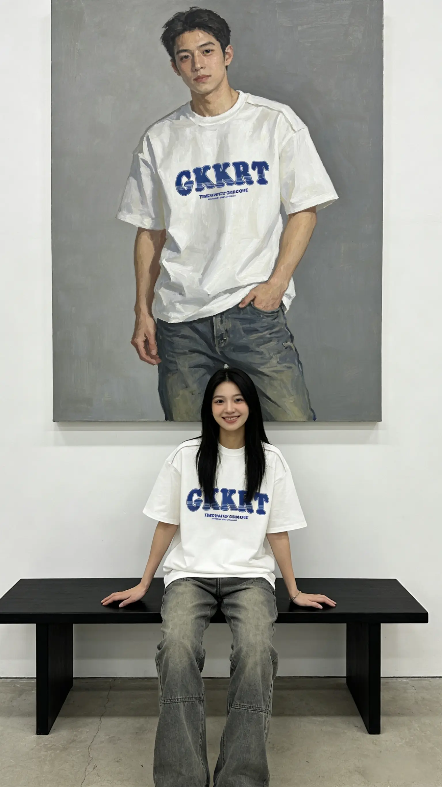 潮流穿搭 短袖t恤 男女同款 情侣装 日常穿搭