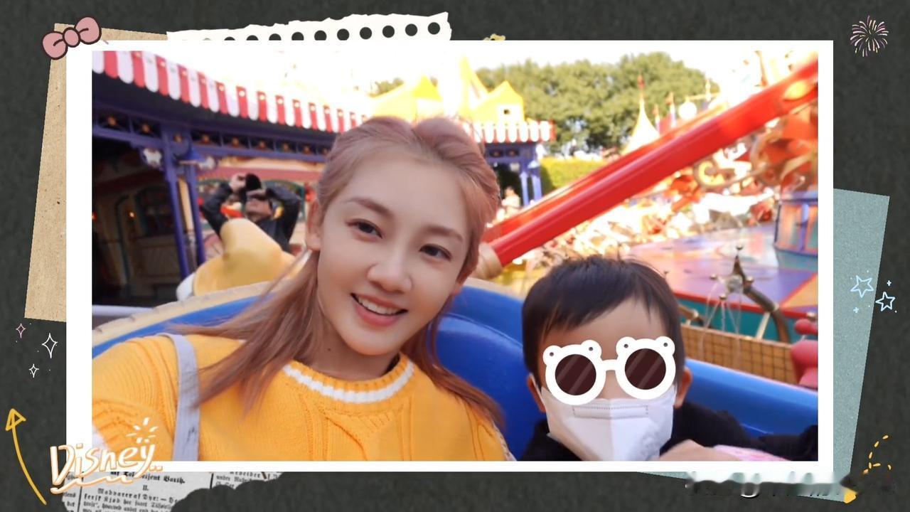 12月26日，郑恺妻子苗苗更新上海迪士尼游玩vlog，夫妻俩这次还带了两个孩子一