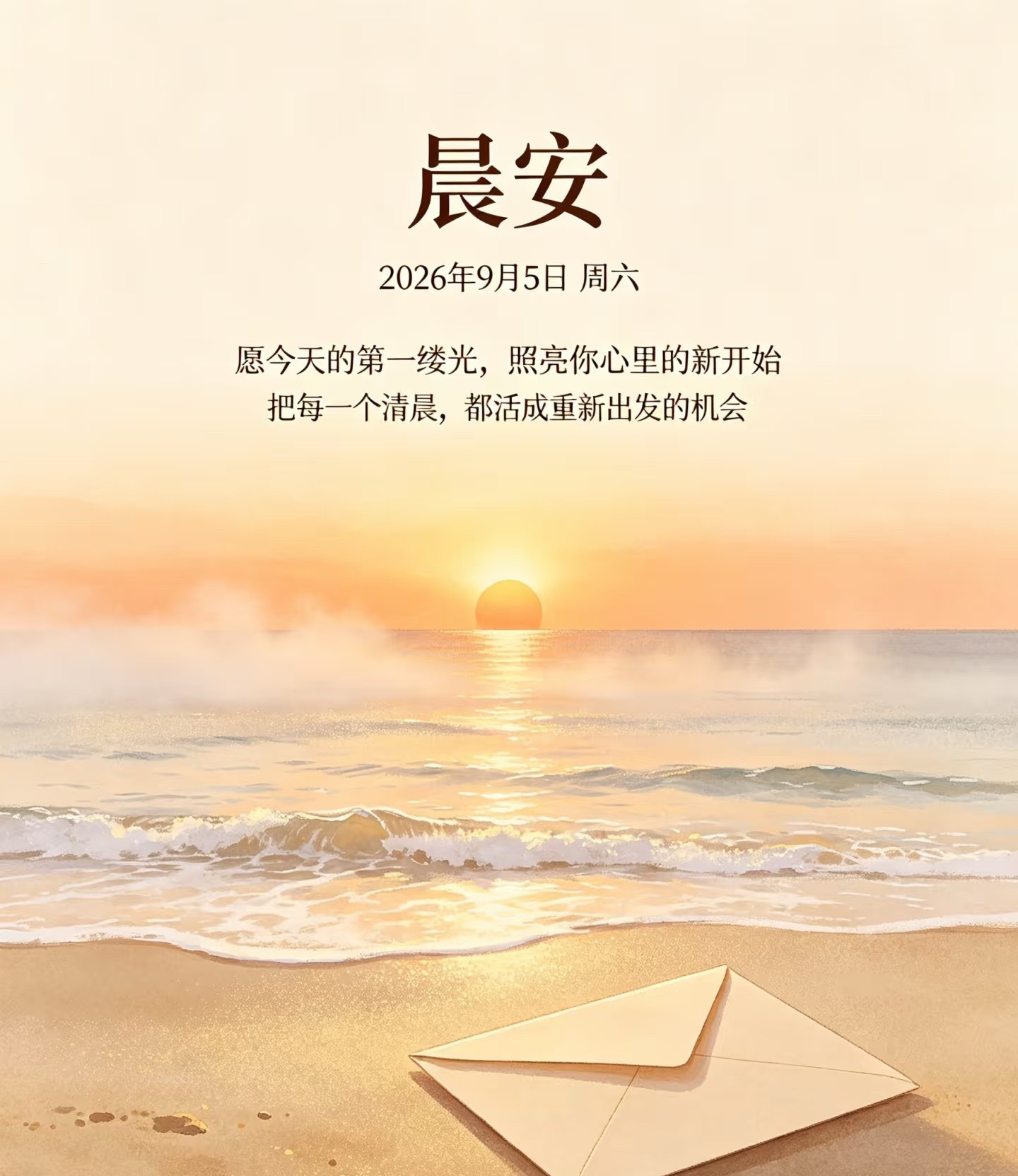 早安[超话].²⁰²⁶/₀₉.₀₅ 🫧晨安浅秋氛围感拉满🍁不必追赶节奏，自在