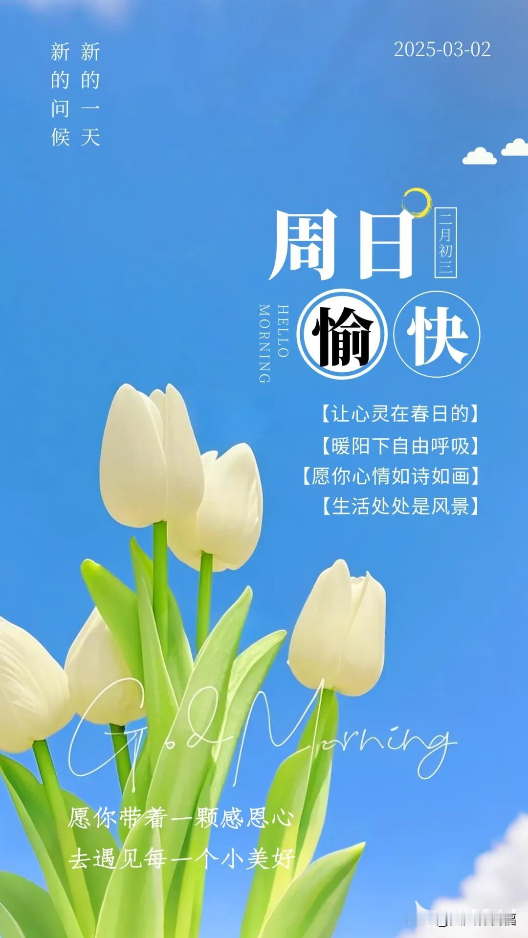 3月2日，早上好问候语

三月的第二天，是新的开始，也是充满希望的季节。愿这个月