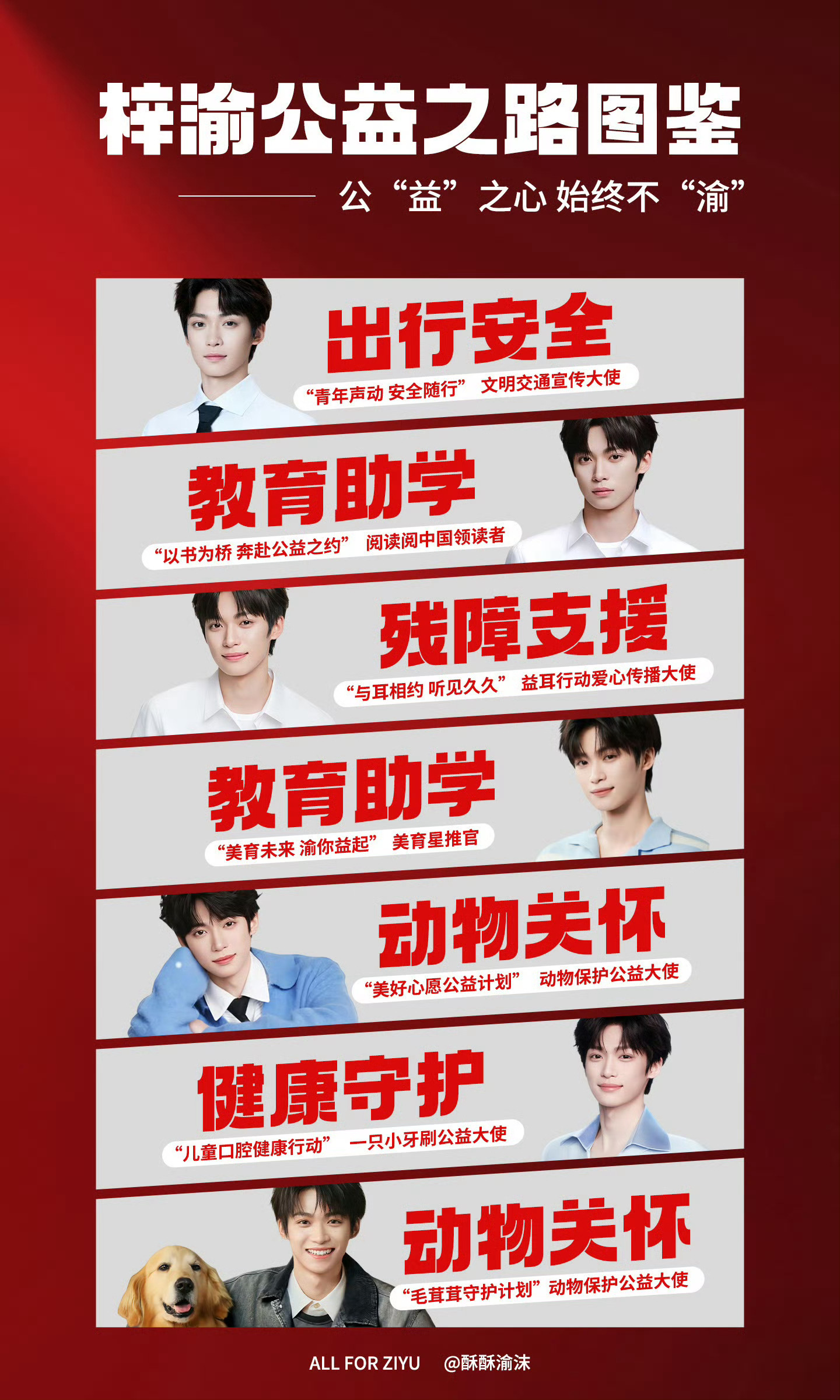 梓渝  | 郑朋 根正苗红正能量艺人梓渝0706生日快乐梓渝在有能力的时候一直在