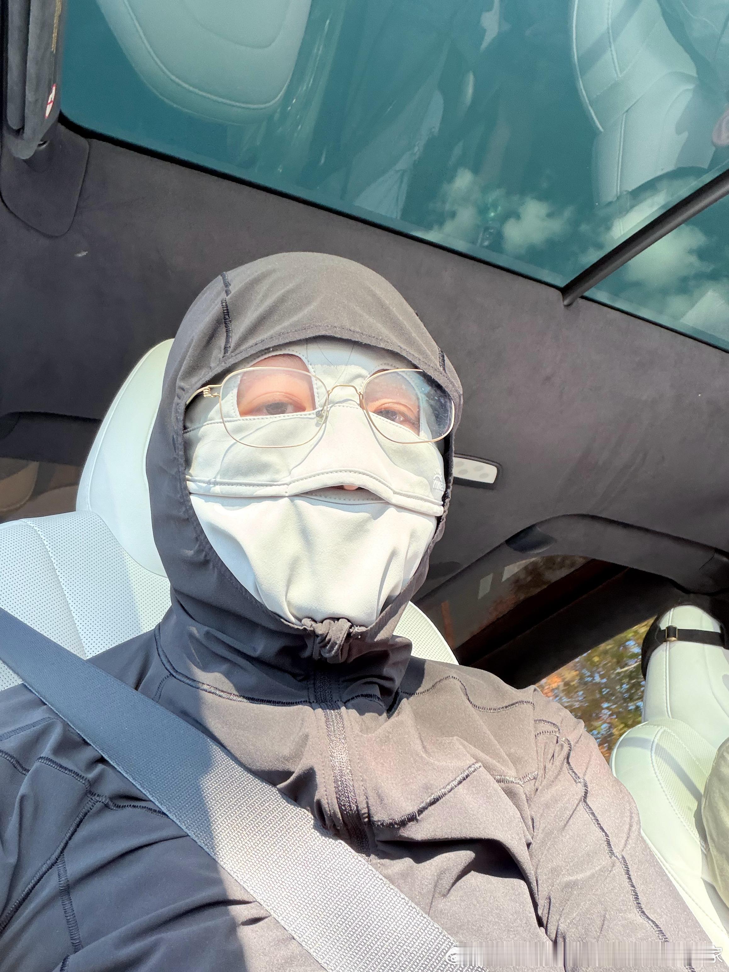 由于自己的车在维修就租了一辆特斯拉（主要为了自动驾驶）没有贴防晒膜也没有遮阳布的