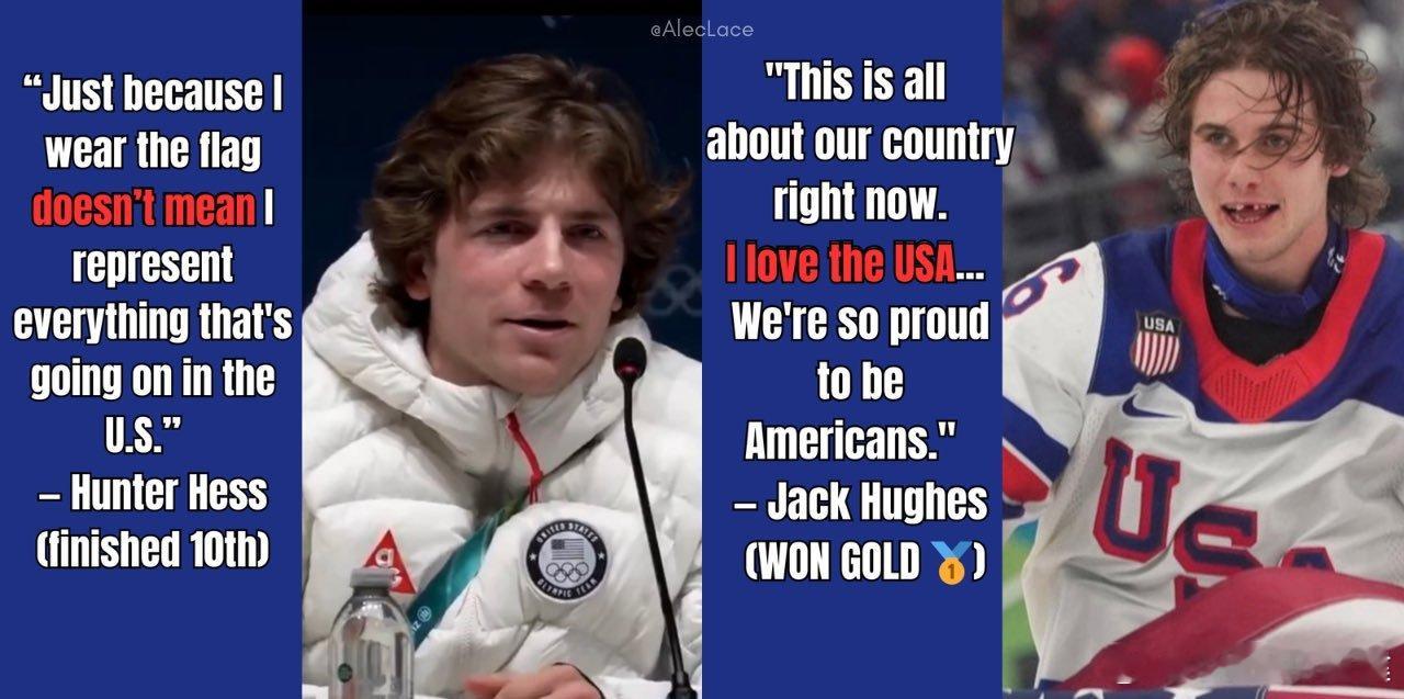 美国人的两种声音“仅仅因为我身披国旗并不意味着我代表美国正在发生的一切。”  —