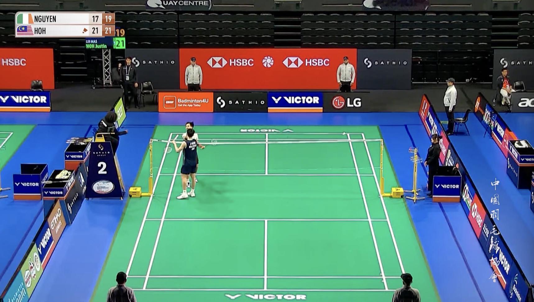 贺首维🇲🇾 21-17、21-19 🇮🇪阮日下轮：乌拜迪拉🇮🇩 vs