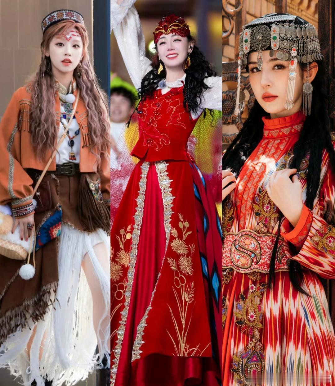 谁能懂啊！《花儿与少年》里热巴跳新疆舞的那段，美得特别有生命力。她穿着艾莱德斯绸