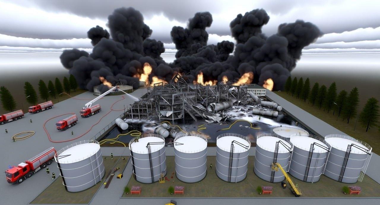 乌克兰UA超话
俄罗斯乌里扬诺夫斯克州的NS-OIL石油仓库关键加工厂受损。
该