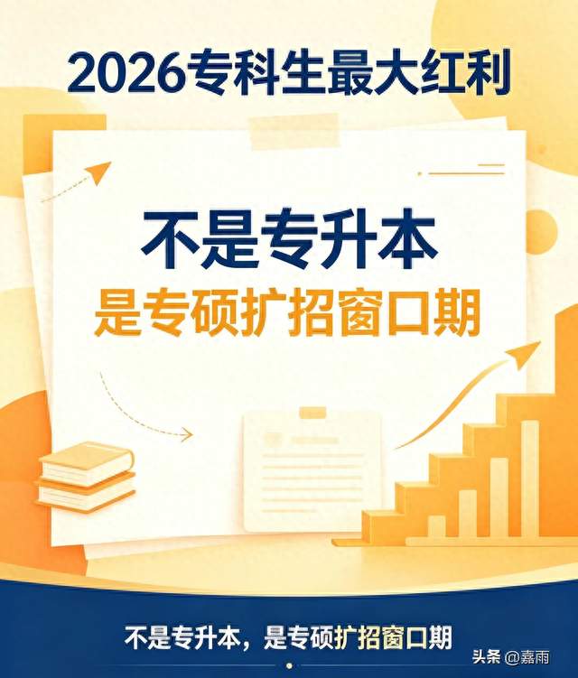 2026专科生最大红利！不是专升本，是专硕扩招窗口期
