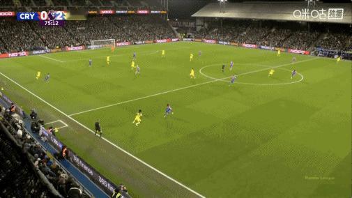 比赛进行到74分钟，格雷中路带球，一脚巧妙的直塞，库杜斯传中，里查门前爆射破门，