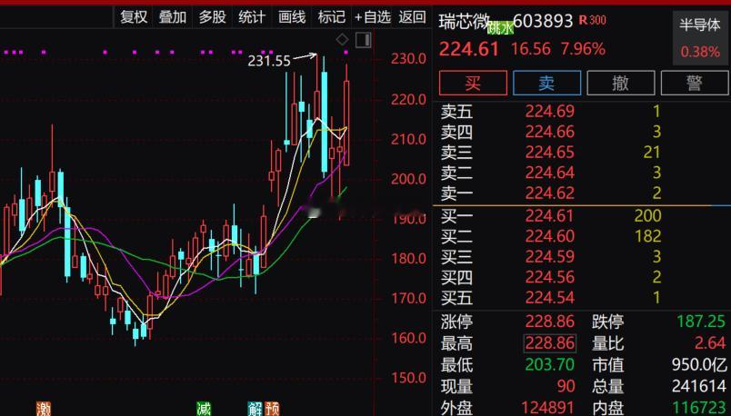 端侧AI概念盘中震荡拉升，$瑞芯微 sh603893$ (sh603893)涨停