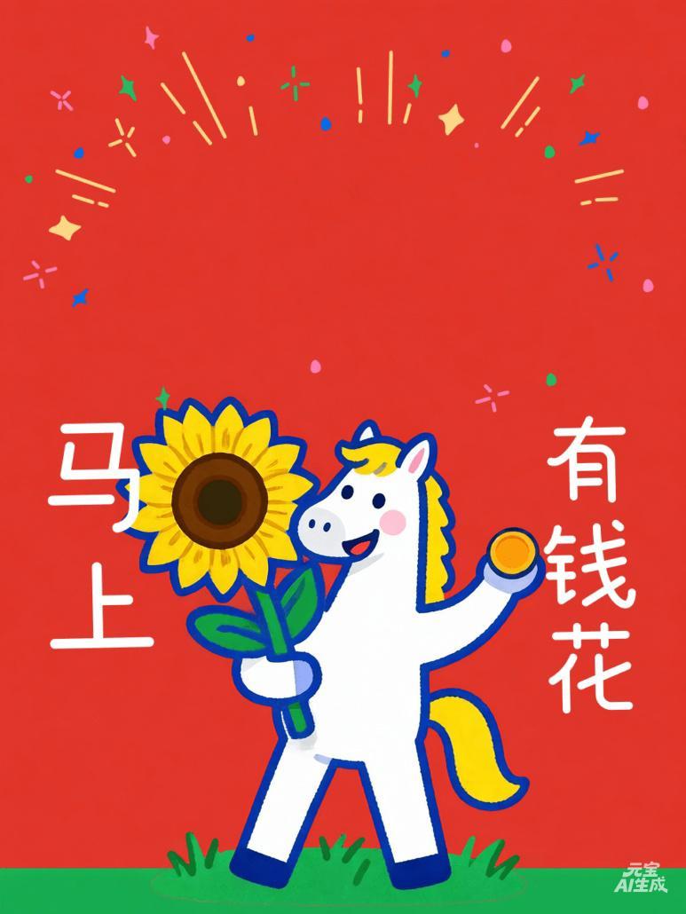 🌻🦄️ 马背上有钱花，快乐每一天！💰🌞