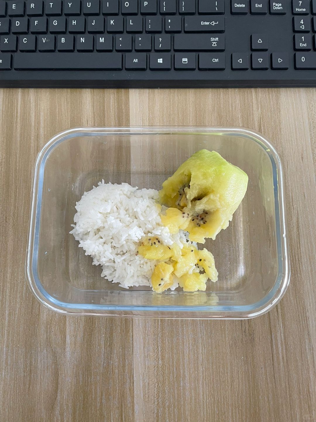 带饭376天，奇异果拌饭我替你们试了😅，调