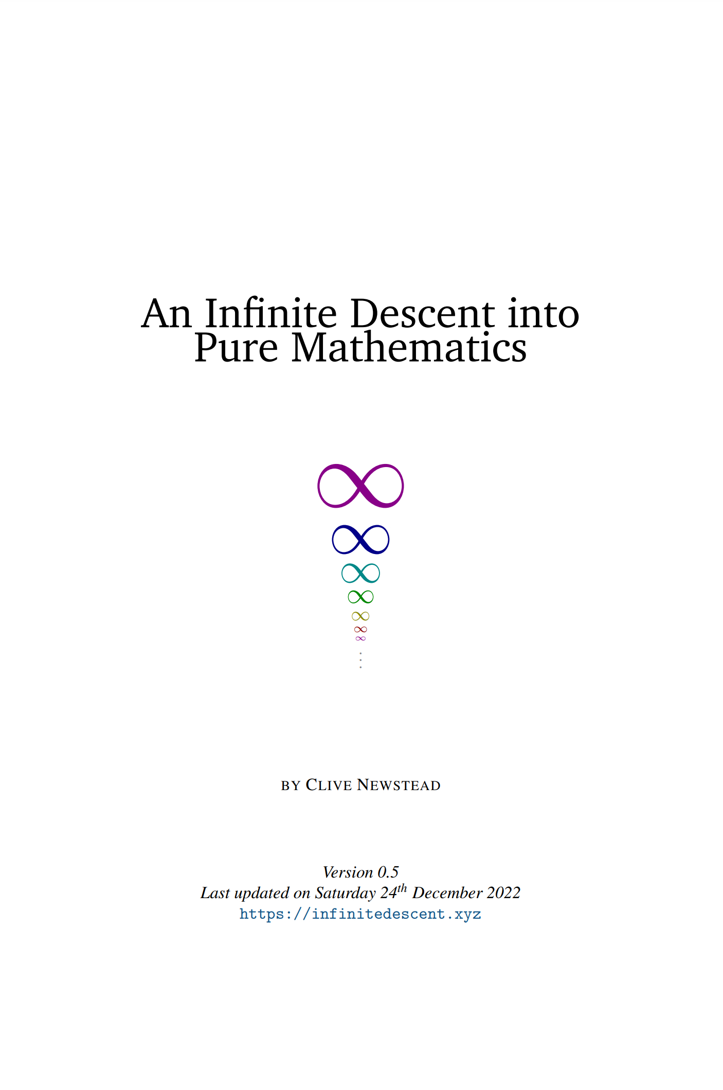 电子书《An Infinite Descent into Pure Mathem
