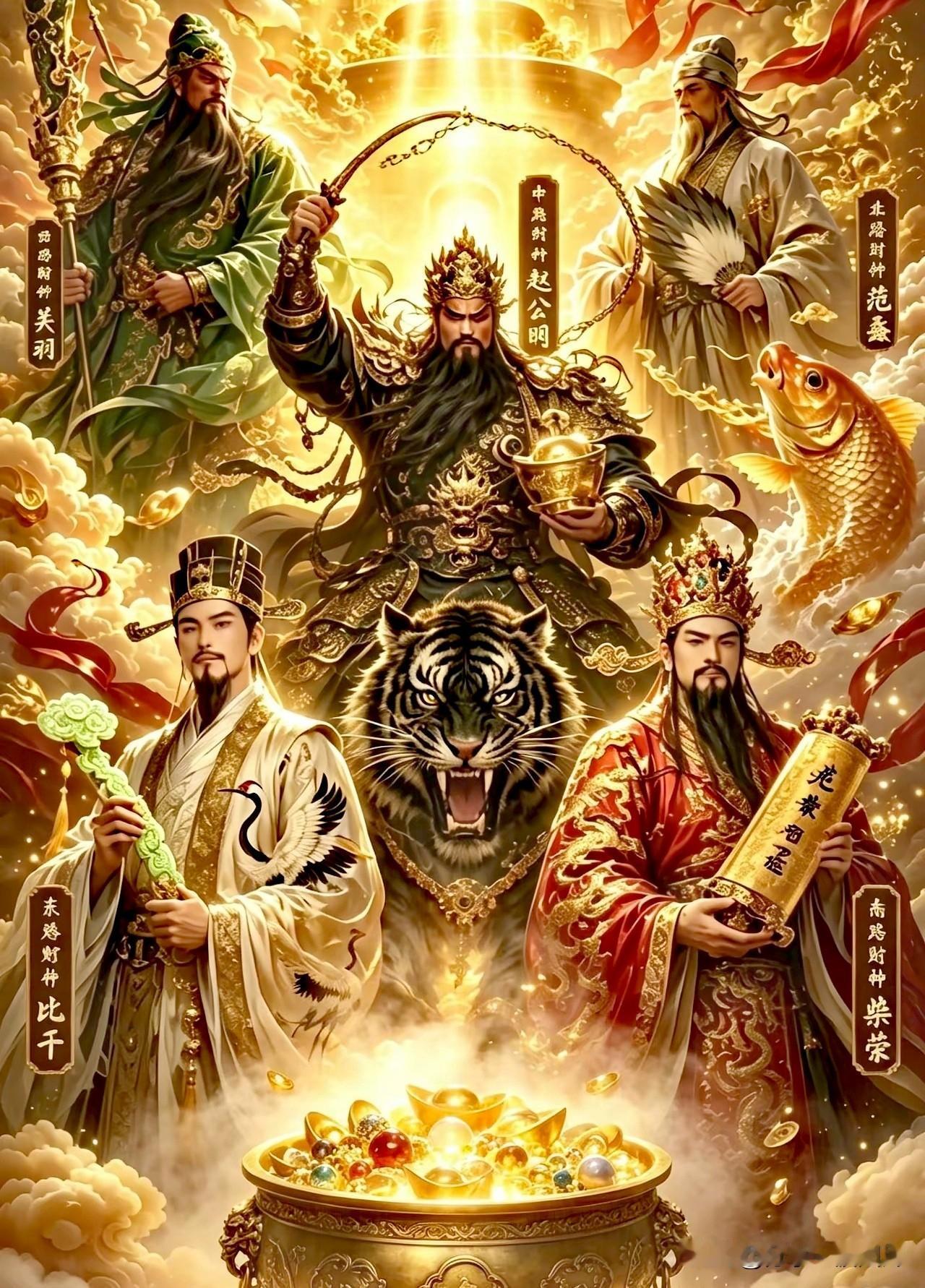 五路招财，日夜进宝。