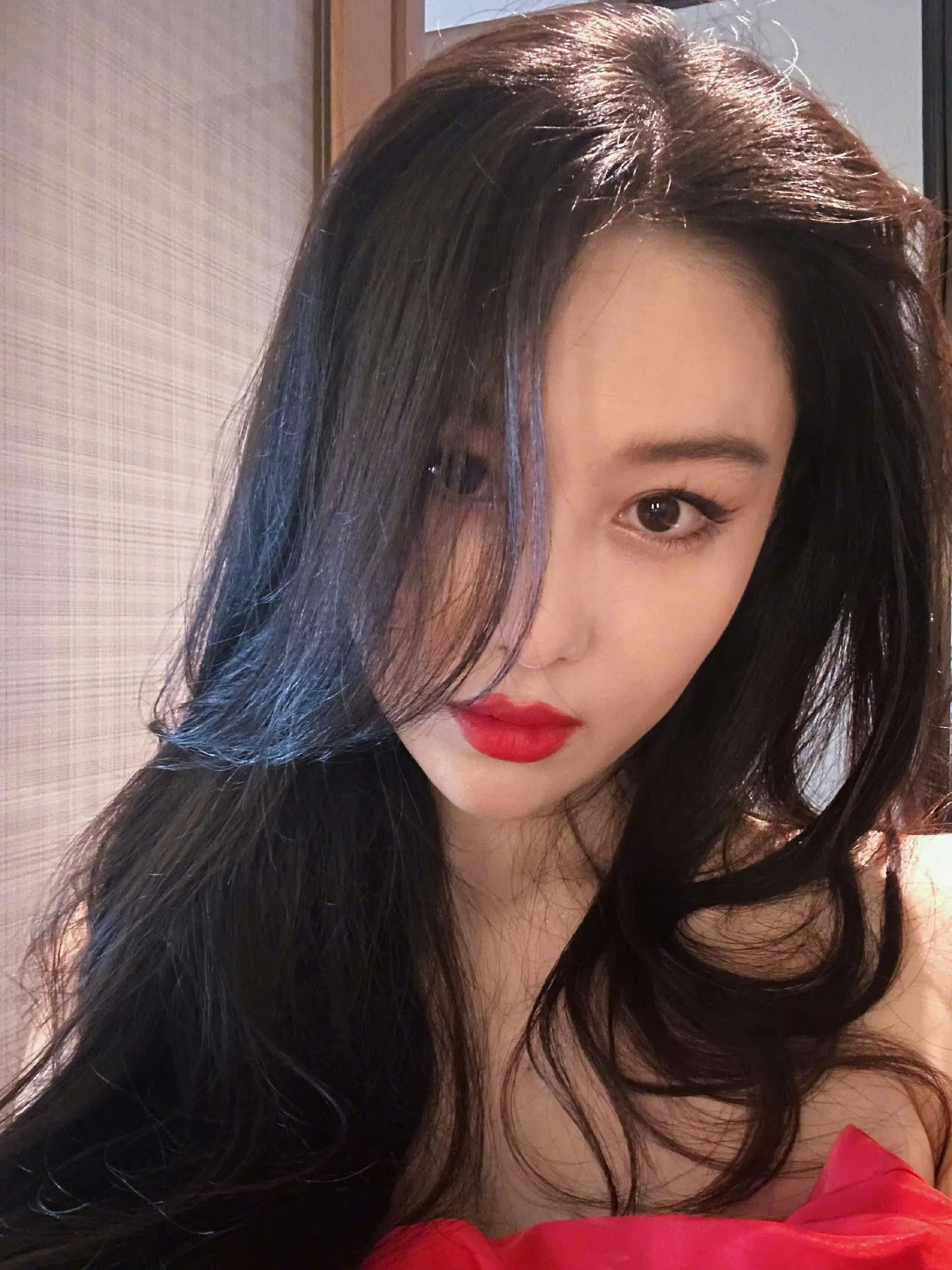 张馨予｜烈焰红玫瑰。盛开的红玫瑰格外明艳