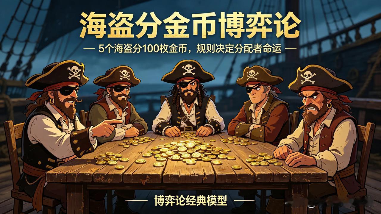 10个海盗分100枚金币，扎心真相：最危险的人赚最多，老实人一无所有！
 
你敢