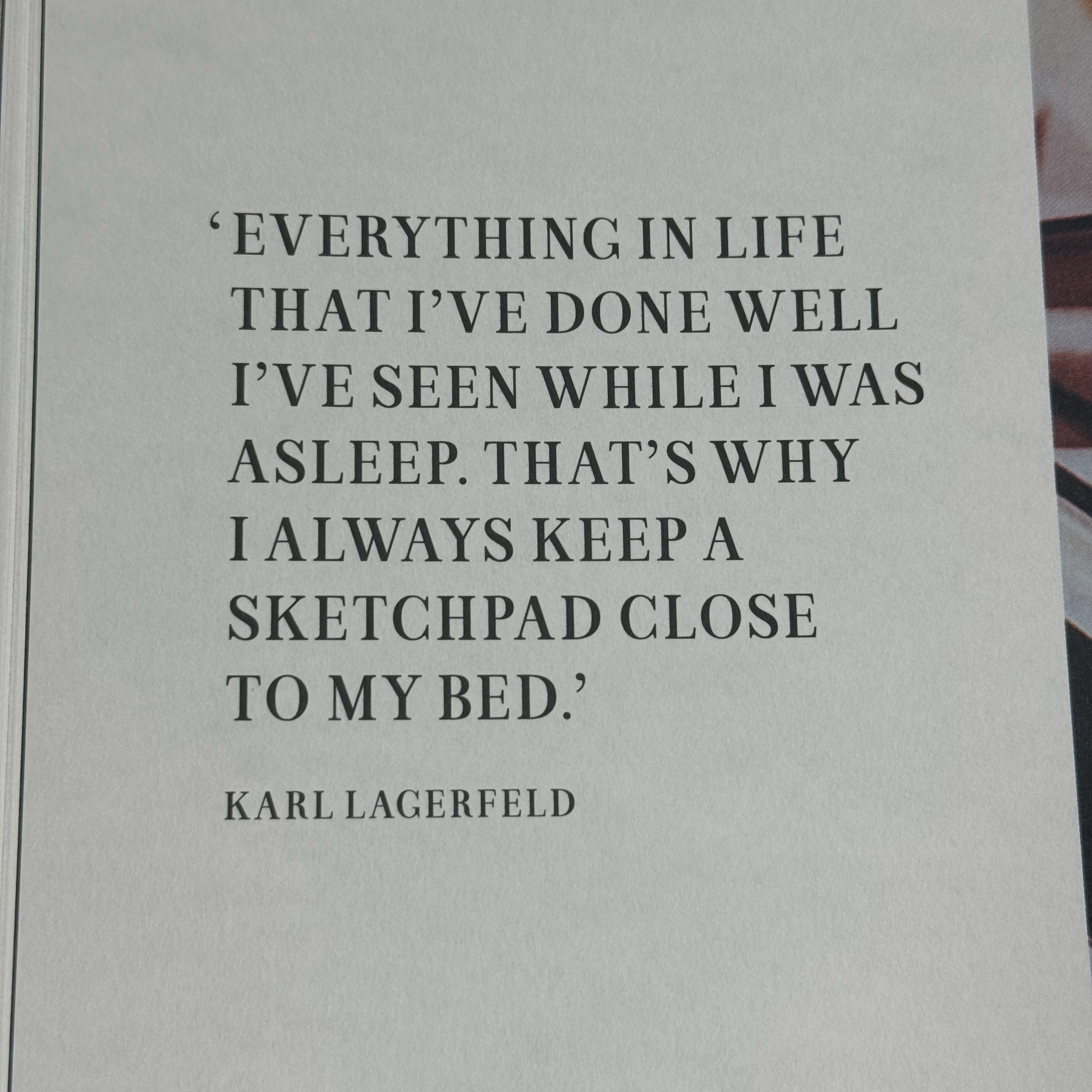 每一位有追求的创作者都应学习Karl Lagerfeld，只不过现在不是在床头放