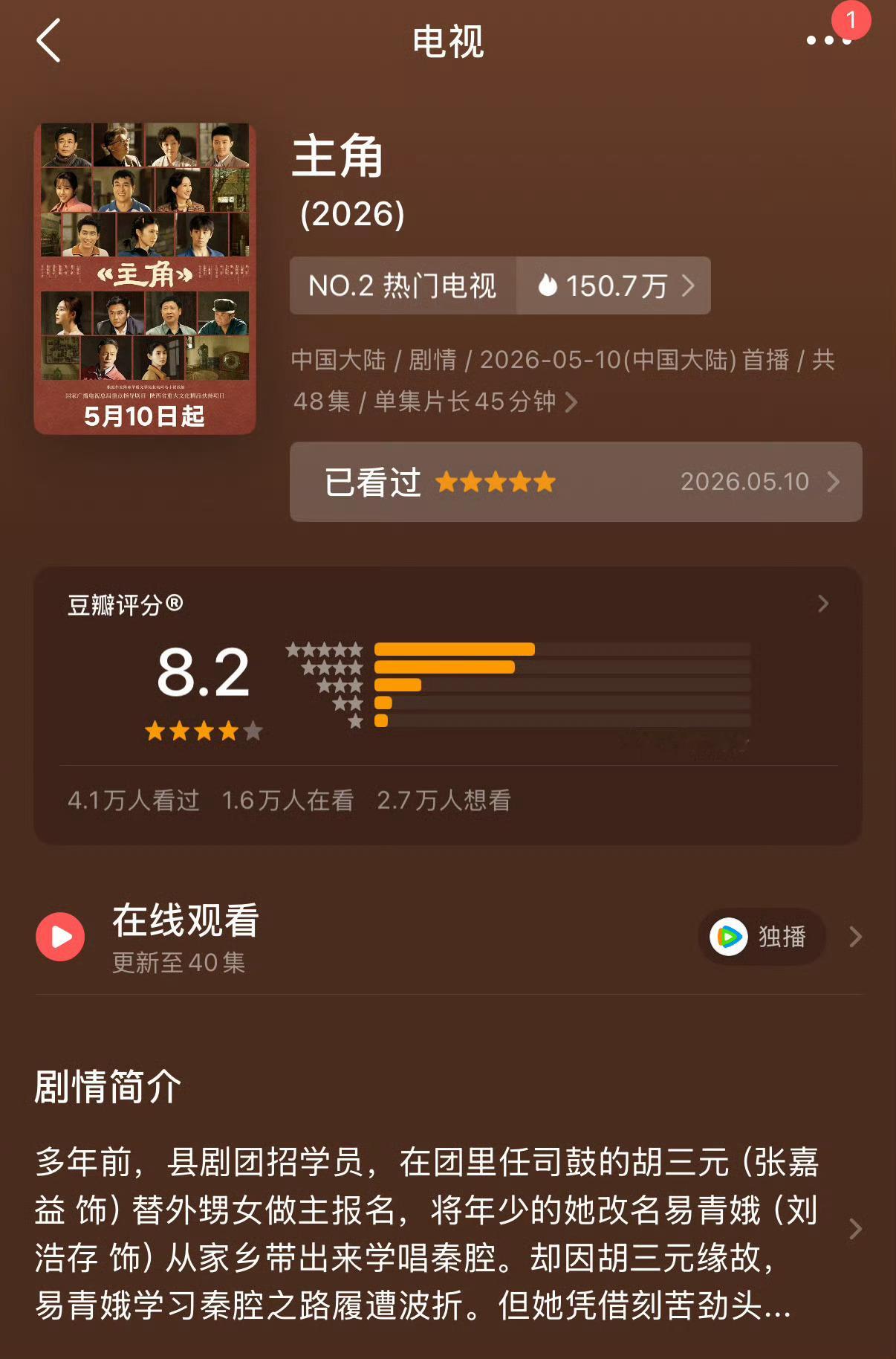 刘浩存的《主角》开分8.2，是目前同龄小花作品最高分，她明年要横扫各大奖项了吧？