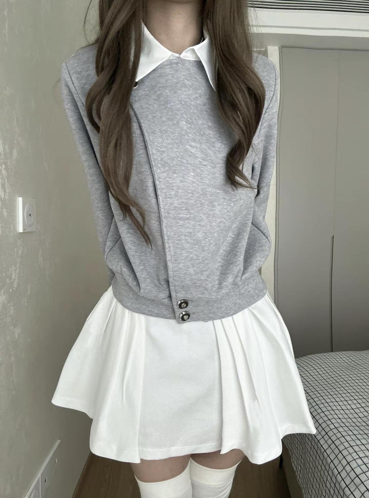 少女感。韩系穿搭对镜拍 少女感穿搭 bm风穿搭 少女感ootd