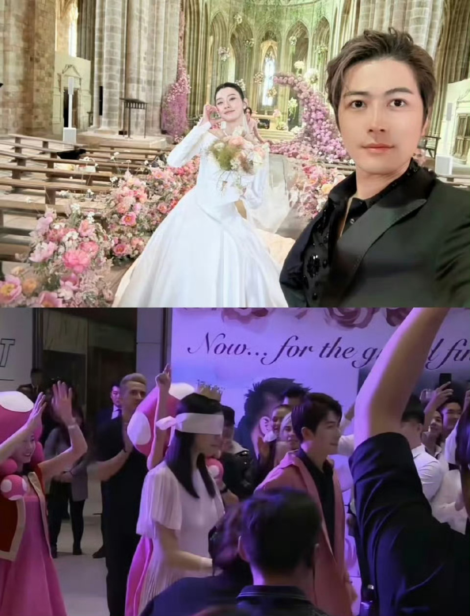 奚梦瑶婚礼把陈学冬召唤出来了求婚的时候，也陪在她身边，陈学冬拉着奚梦瑶的手到何猷