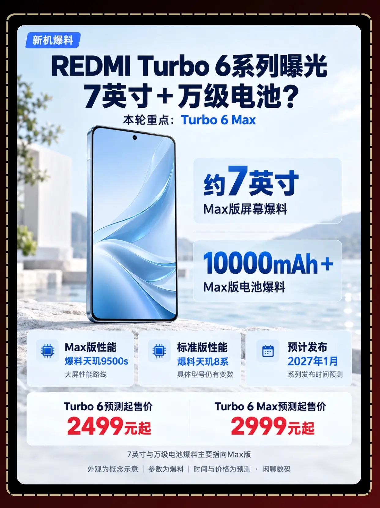 红米Turbo6系列曝光！两款怎么选？
