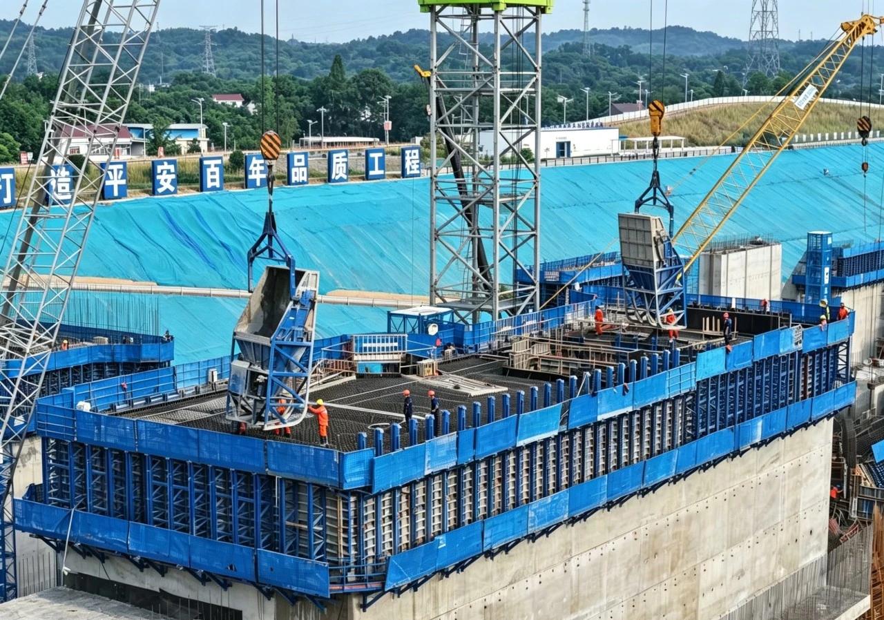 仲夏时节，沅水之畔建设正酣。2026年6月3日，随着最后一仓混凝土精准浇筑到位，